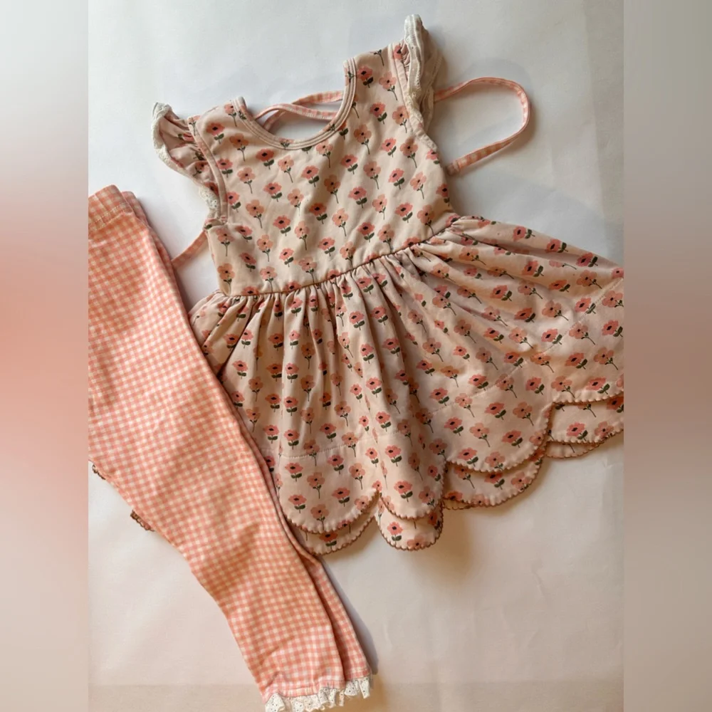2T (PLAY) love + grow Peach & Gigham Set